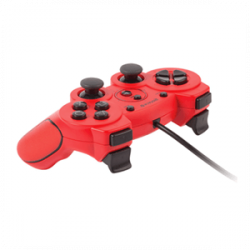 MANDO CON CABLE VX2 ROJO-GIOTECK PS3